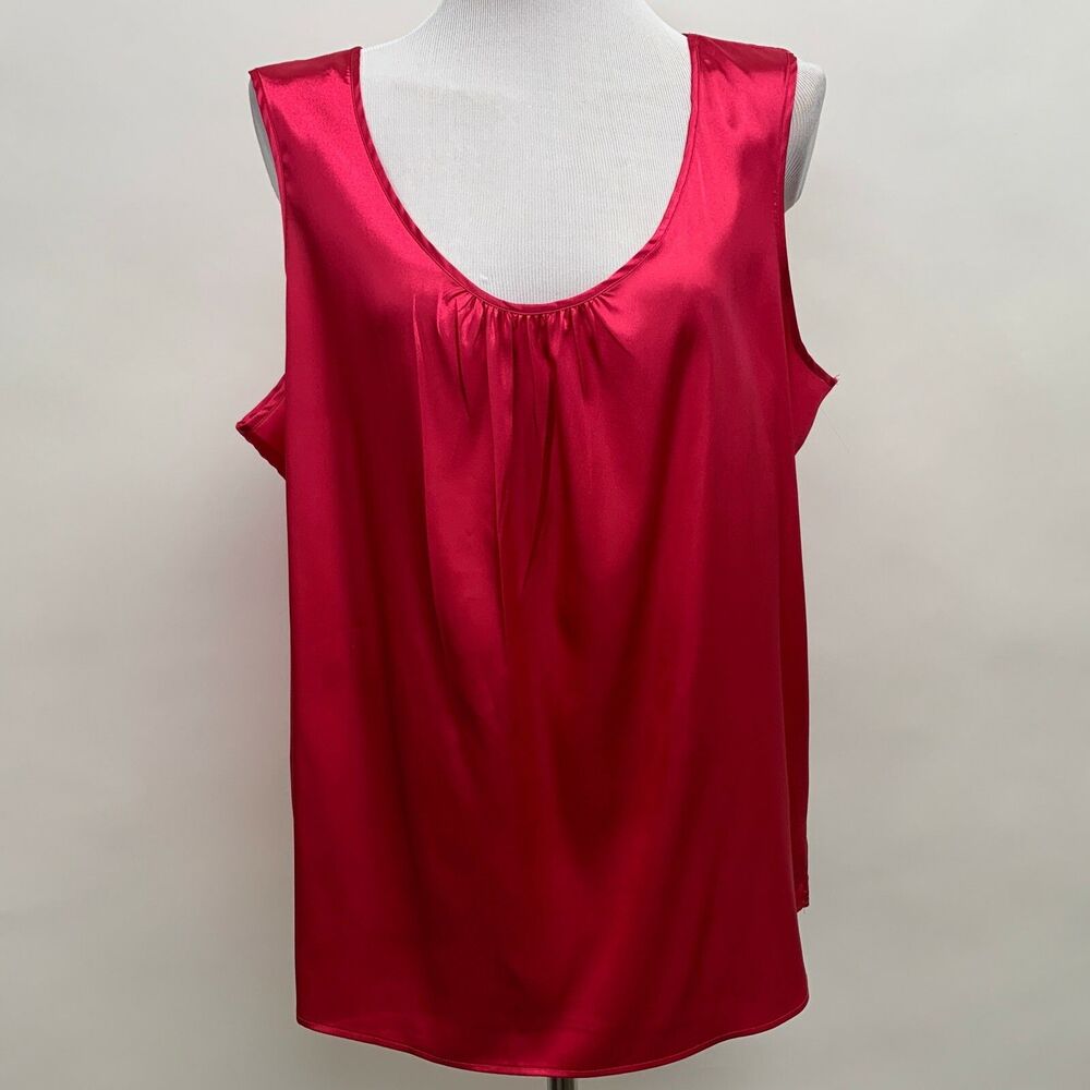 Susan‎ Graver Women's Top X-Large Pink Fuchsia Sleeveless